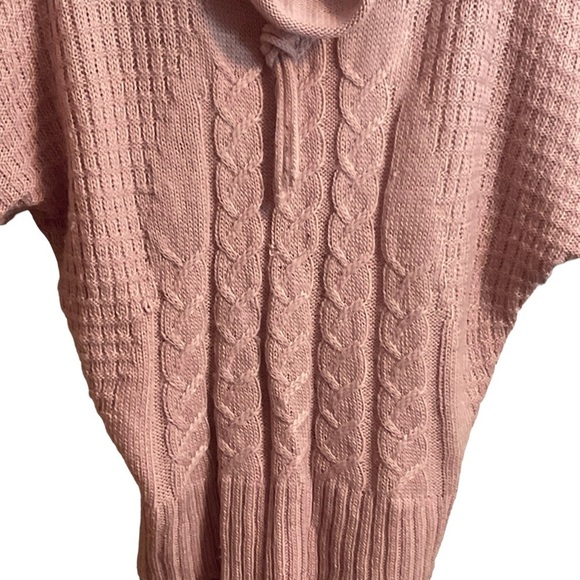 Anthropologie Ruby Moon Cowl Neck Wool Knit Pink Pullover Sweater Women's Size M - Picture 4 of 8